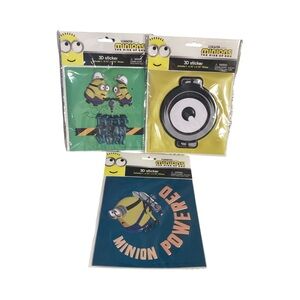 Minions Illumination The Rise of Gru XL 3D Sticker Set 6.5 x 6.5” Each